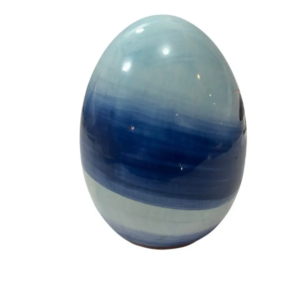 Vintage Nautical Lighthouse Hand-painted Ceramic Egg Lighthouse Sailboat‎